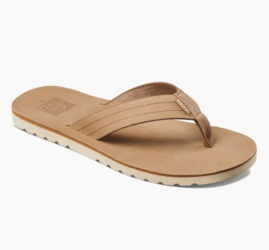 Reef Voyage Le Leather Sandals - Khaki Mens Footwear