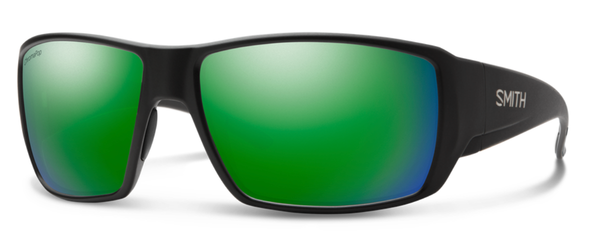 Smith Guide's Choice Matte Black Polarized Green Mirror Glass Lens ChromaPop Sunglasses Sunglasses