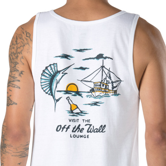 Vans Off the Wall Lounge Tank - White Mens Tank