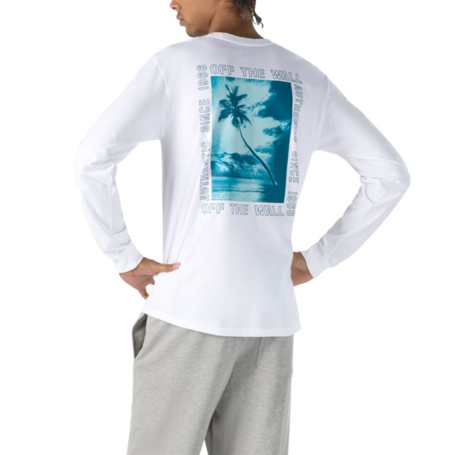 Vans Moonstone Beach LS Tee- White Mens Longsleeve Tee