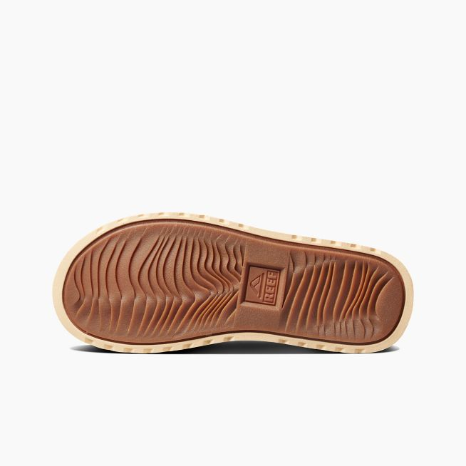 Reef Voyage Le Leather Sandals - Khaki Mens Footwear