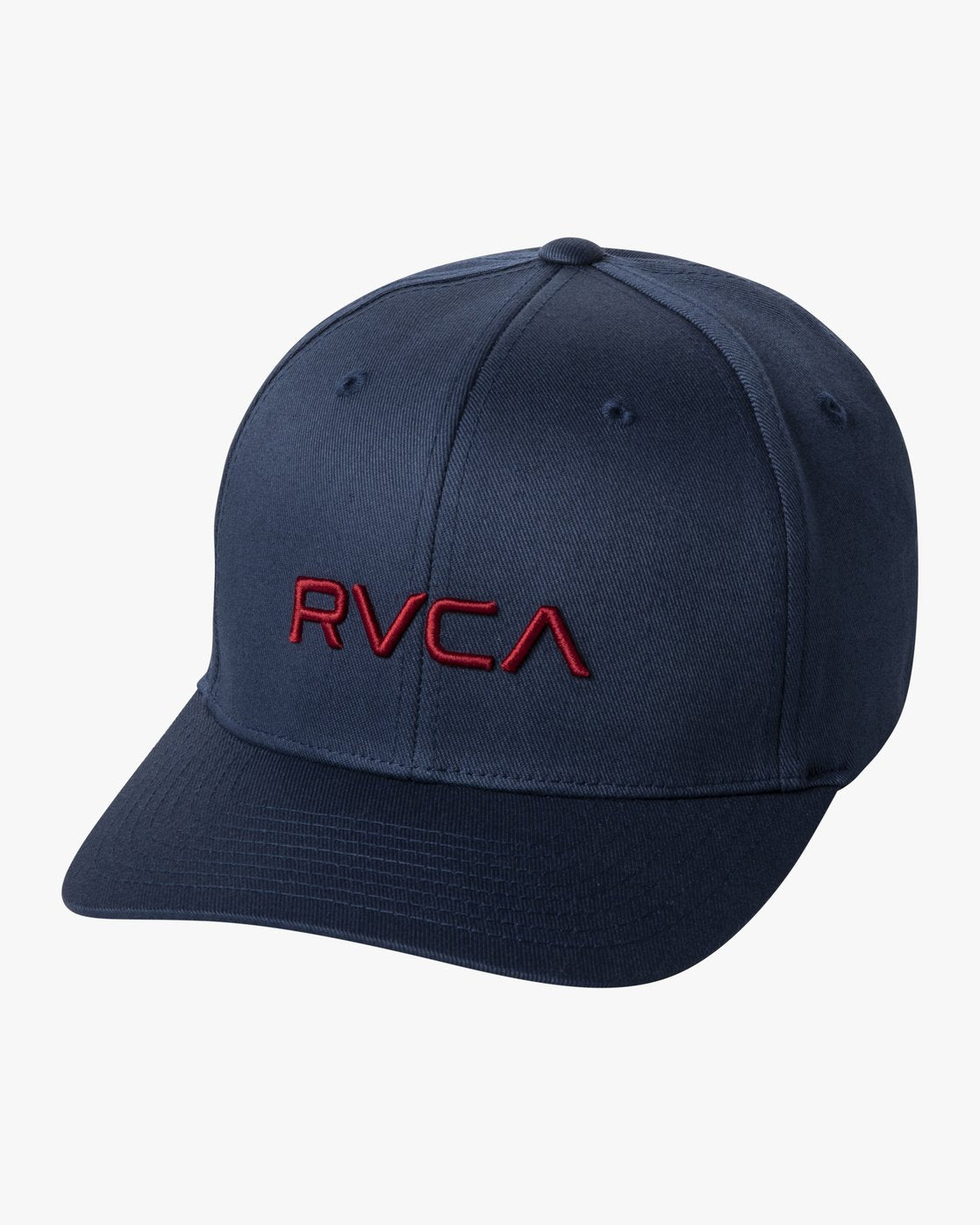 RVCA Flex Fit Hat- Light Khaki - Dark Navy Mens Hat S M Dark Navy