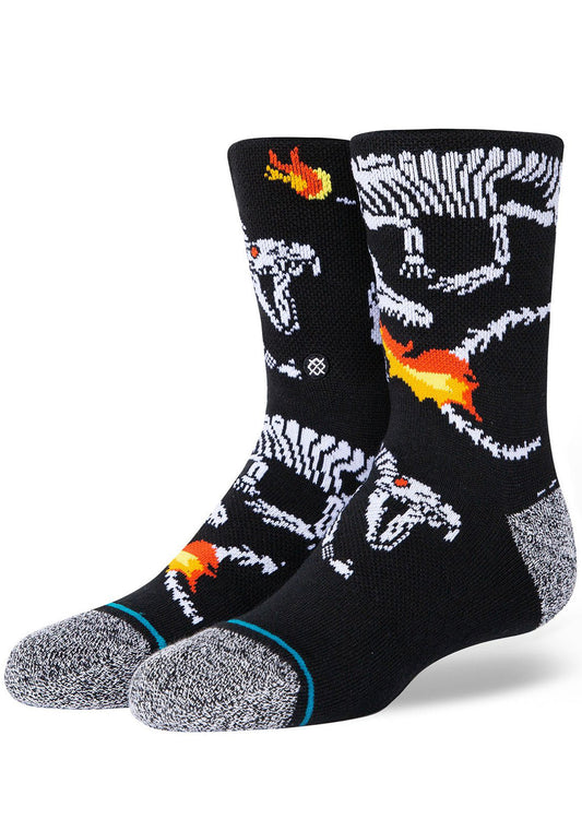 Stance Boys Skully Predator Boy Socks Large 2 - 5.5 - Blk Boys Socks