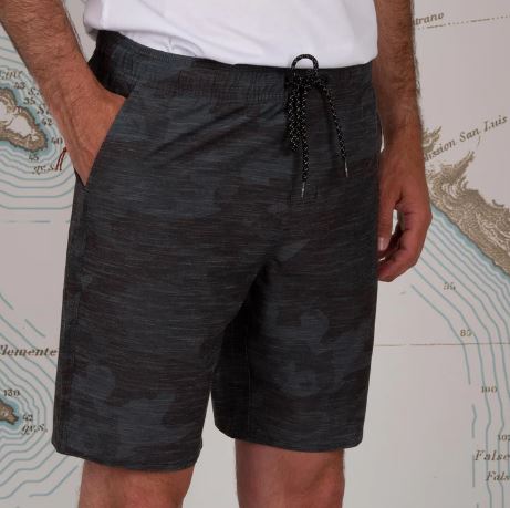 Salty Crew Drifter 2 Hybrid Elastic Shorts - Black Camo Shorts
