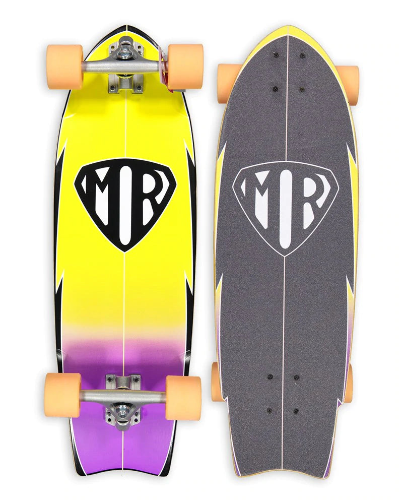 QUIKSILVER MARK RICHARDS EDITION RETRO CRUISER SKATEBOARD- PURPLE Complete Skateboard