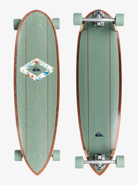 Quiksilver TROPIFLOW Longboard Skateboard - Blue Spruce Complete Skateboard