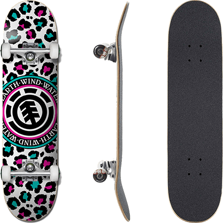 Element Leopard Party Complete Skateboard 7.7" Complete Skateboard