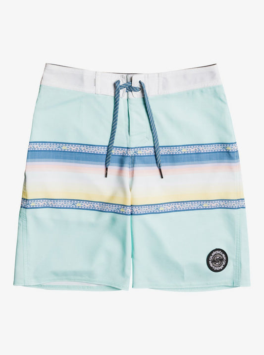Quicksilver Boys Surfsilk Sun Faded 17" Boardshorts - Blue Tint youth swimwear