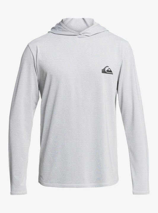 Quiksilver Dredge LS Mens Hoodie Sun Shirt - Sleet Heather Rashguard Sun Protection