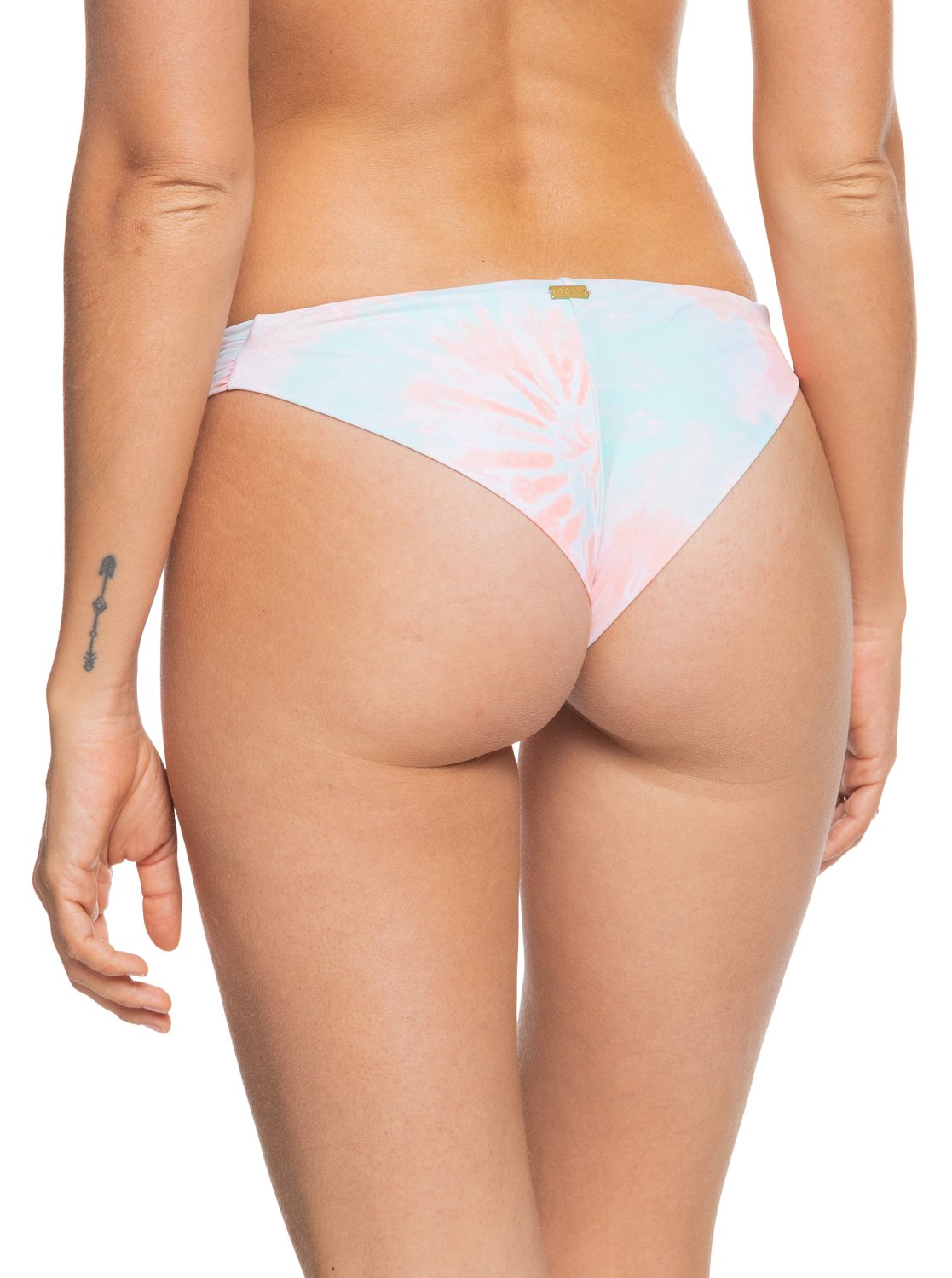 Roxy Nautilus Cheeky Bikini Bottoms - Peach Amber Nautilus Tie Dye womens swimwear