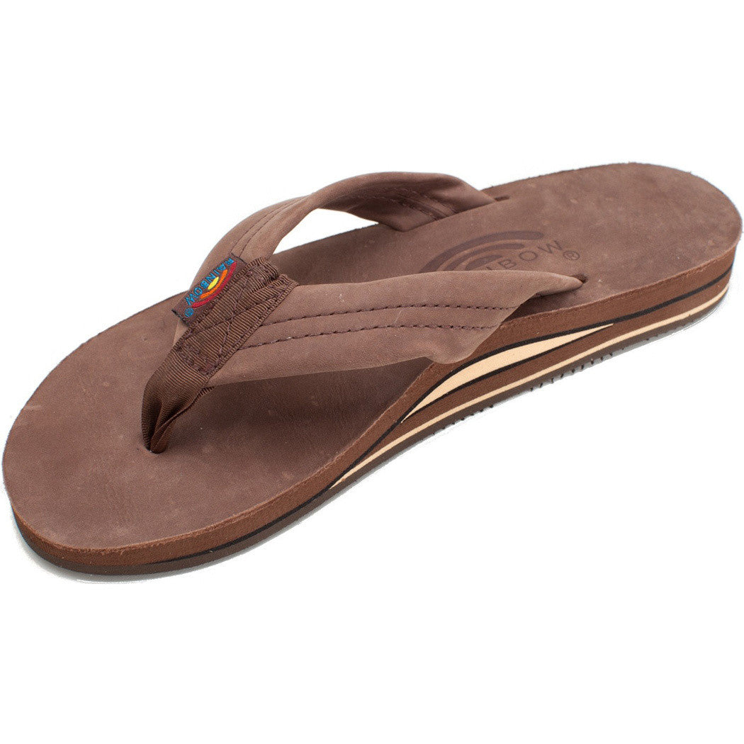 Rainbow Sandals Men's Double Layer Expresso Premier Leather with Arch Support 302ALTS0EXPRM Mens Footwear
