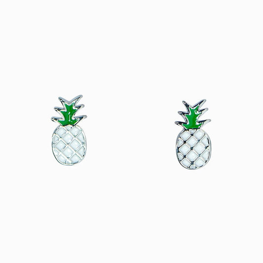 Pura Vida Silver Pineapple Stud Earings - Silver Jewelry