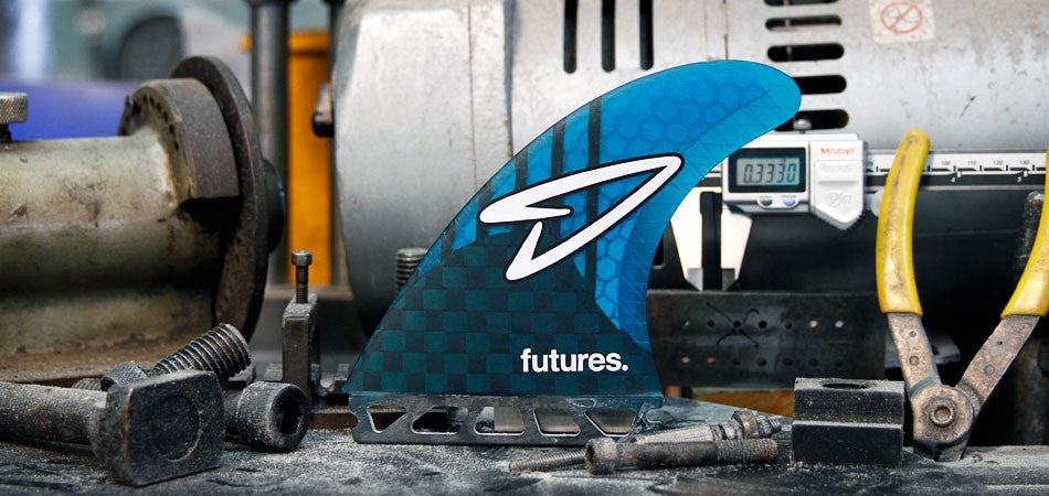 Futures Fins Roberts V2 Large Generation HC Cyan Carbon Thruster Fins 2402436 Fins