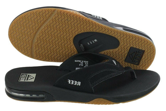 Reef Kids Fanning Black Silver youth footwear