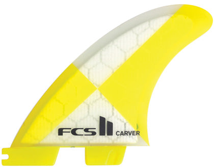 FCS II Carver PC Yellow Thruster Surf Fins 3 fin Set Fins