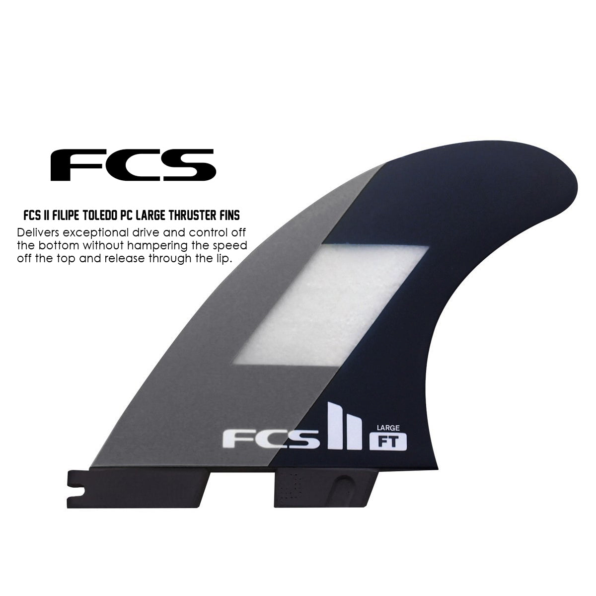 FCS II Filipe Toledo PC Large Thruster Fins Fins