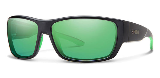 Smith Forge Matte Black Polarized Green Mirror Carbonic Polarized Lenses Sunglasses