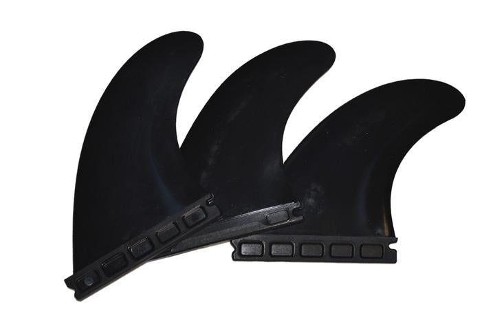 Black Surf Fins Futures Fins F6 Medium Black Thruster Fins 3 Fin Set Fins Futures