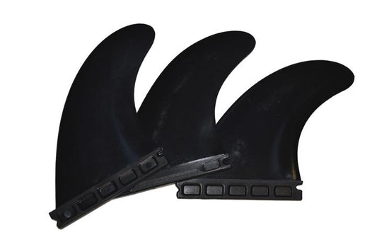 Black Surf Fins Futures Fins F6 Medium Black Thruster Fins 3 Fin Set Fins Futures