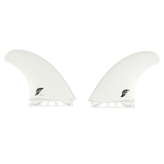 FUTURE FT1 TWIN FIN Set 2 +1 fins Thermotech WHITE Fins