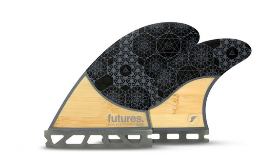 Futures Rasta HC Quad Surfboard Fins - Bamboo Grey Fins