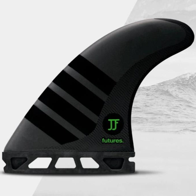 Futures John John (Med) Alpha THRUSTER - Carbon / Green Fins