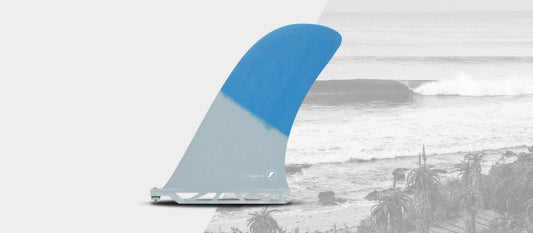 Futures Rudder Fiberglass 10.0 - Solid Blue/ Grey Panel Longboard / SUP Fins
