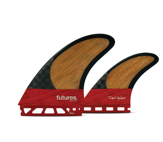 Futures Machado Twin +1 Blackstix 3.0 Thruster - Red Fins