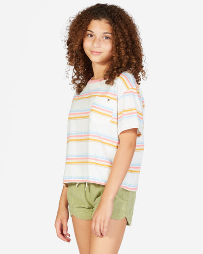 Billabong Mad For You Girls Shorts - Light Chambray / Avocado Youth Girls