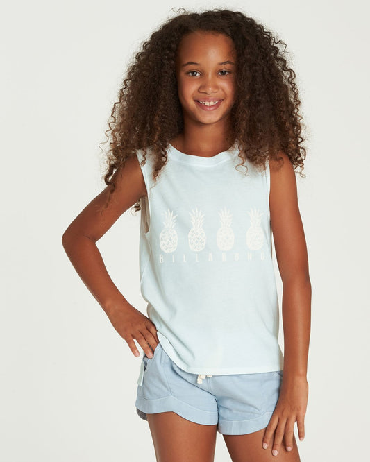 Billabong Girls Pineapple Love Tank Top - Sea Spray Youth Tank