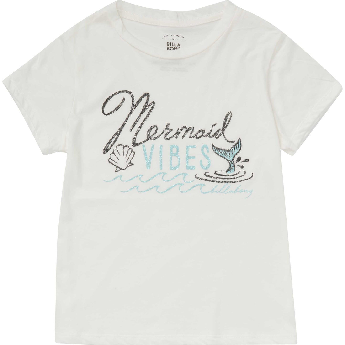 Billabong Girls Mermaid Vibes Tee Cool Whip girls top