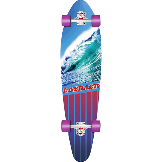 Layback Going Left Complete 38in x 9.75in Skateboard Longboard Skateboard
