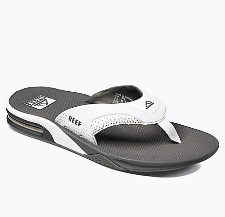 Reef Mens Fanning Grey White Sandal 2026 GRW Mens Footwear
