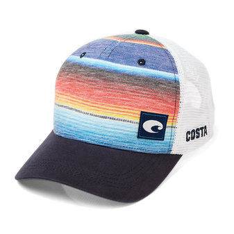 Costa Baja Stripe Trucker Hat - blue Mens Hat