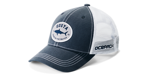 Costa Ocearch Nantucket Great White Shark Trucker - Navy Mens Hat