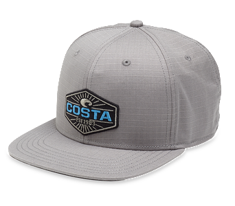 Costa Neptune Ripstop Flat Brim Hat - Gray Mens Hat