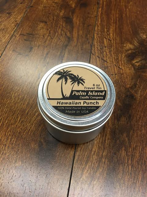 Palm Island Co. 6oz Tin Candle - Hawaiian Punch candle
