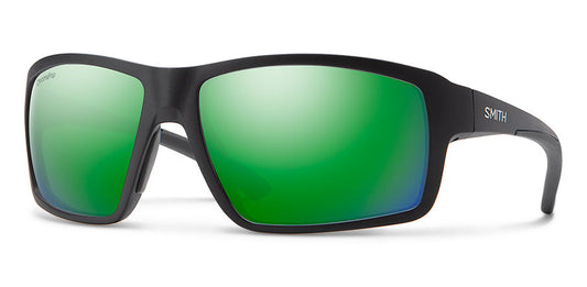 Smith Hookshot Matte Black Chromapop Polarized Green Mirror Sunglasses Sunglasses