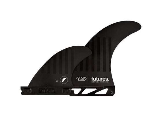 Future HS 2+1 6 Inch (SB1 Pair + Performance 6") C6 Black Stripes 803331163 Longboard / SUP Fins