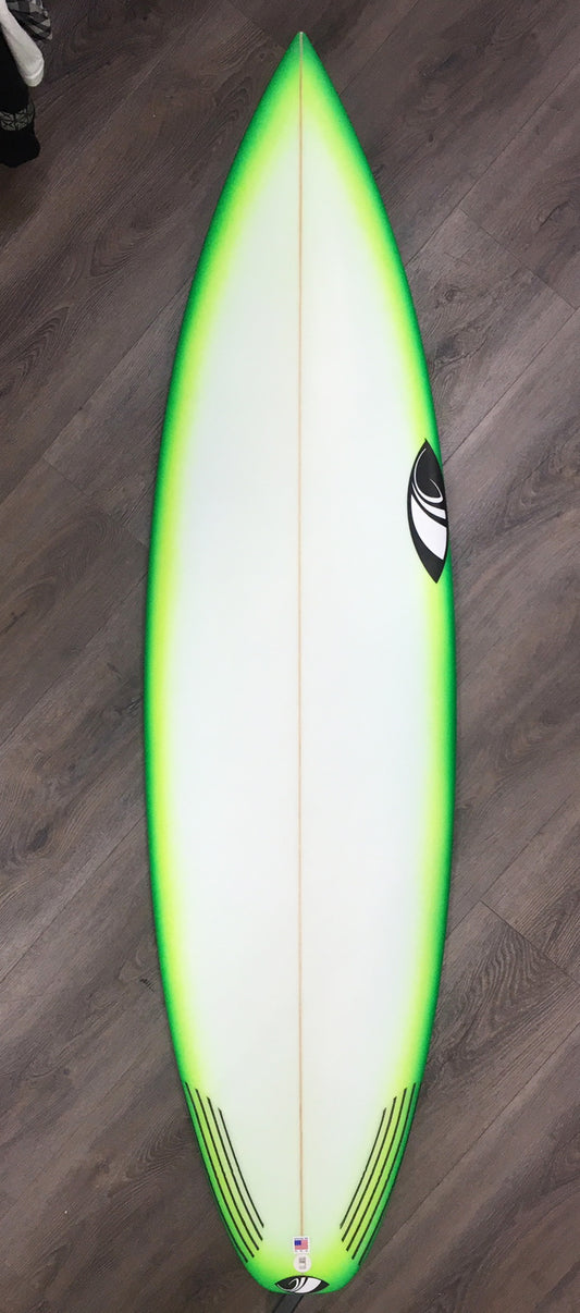 Sharp Eye Holy Toledo 6'0 Future Fins Green Airbrush Surfboard 39657 Surfboard