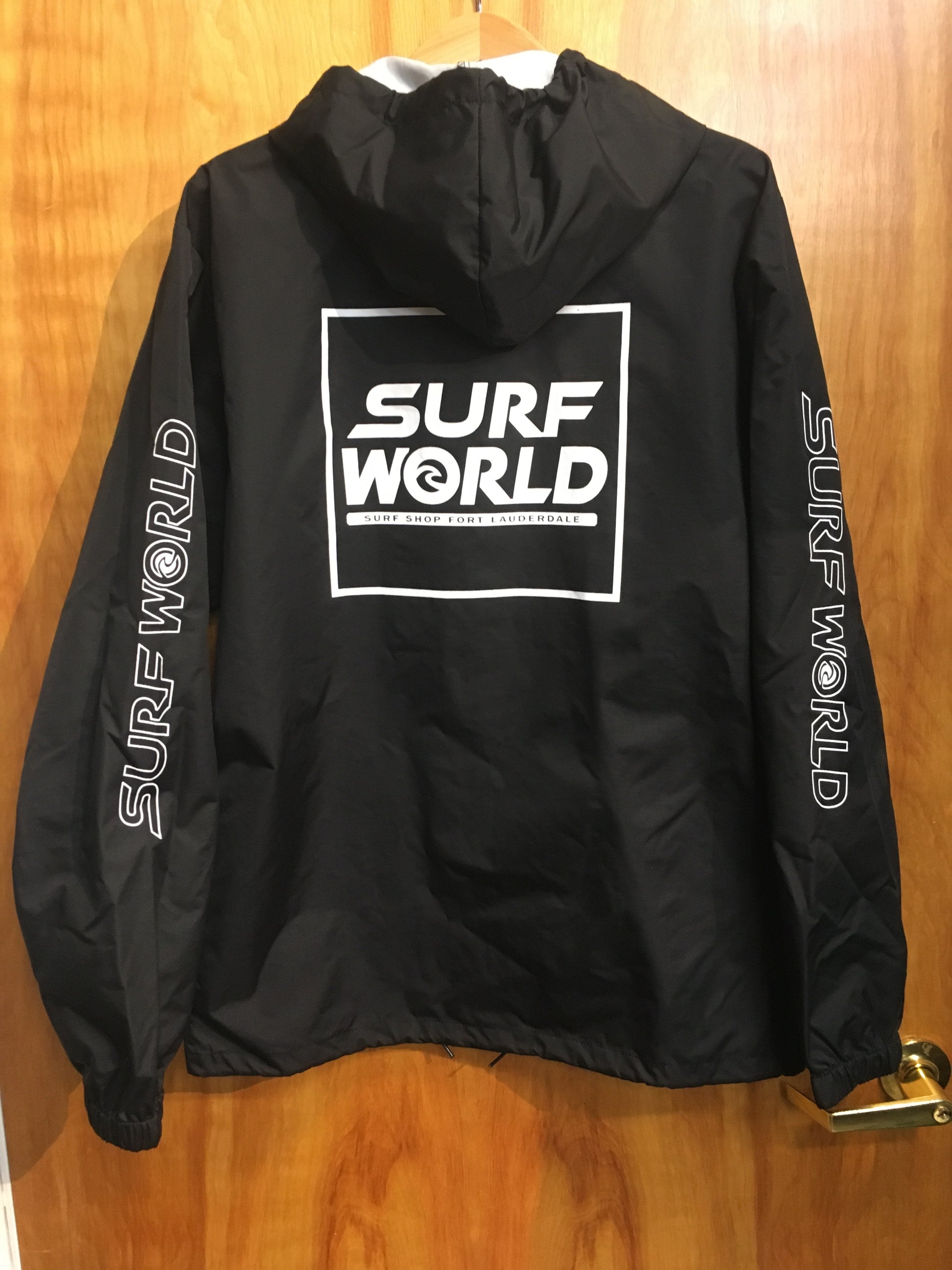 Surf World Box Logo Waterproof Jacket - Black Jacket