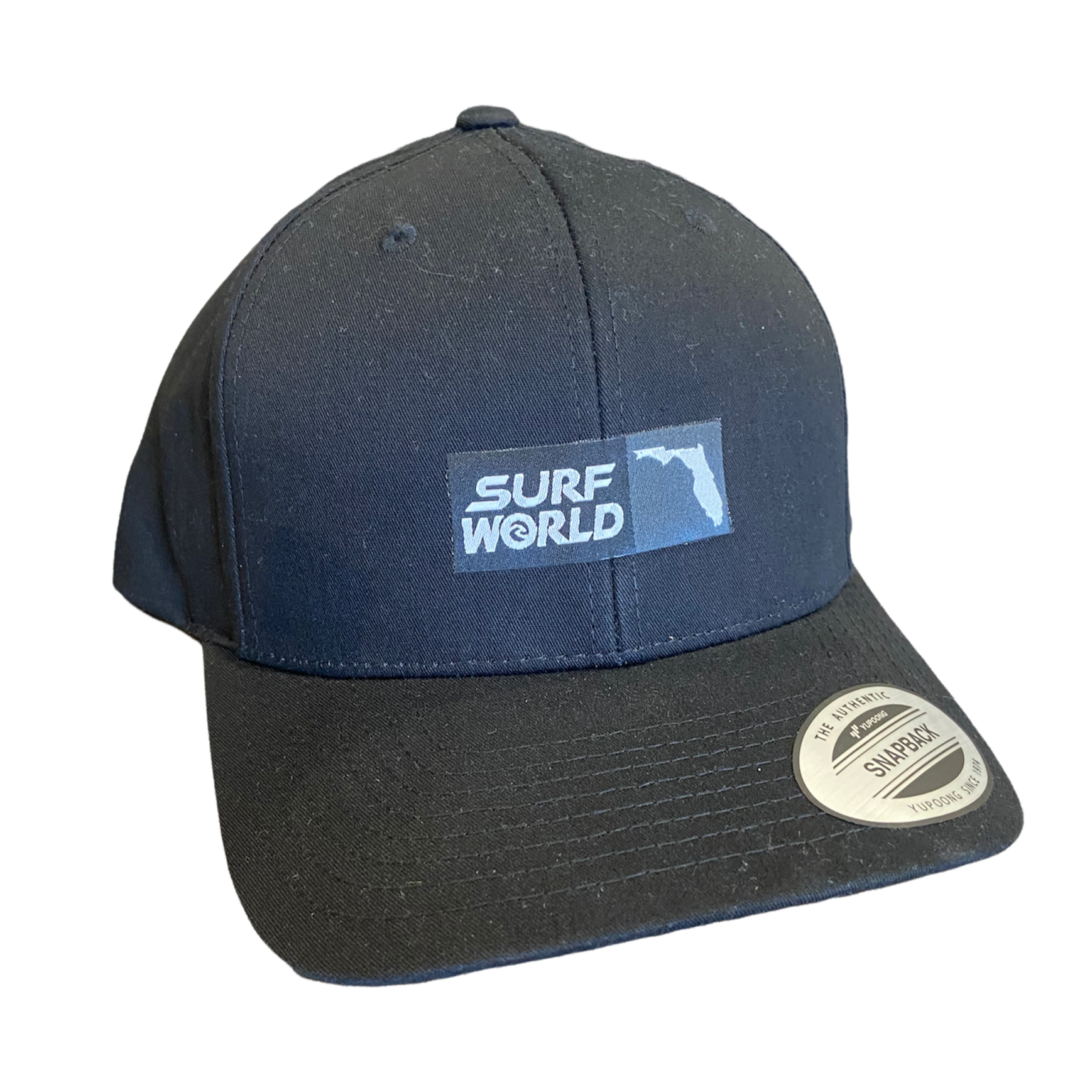 Surf World Florida Patch Trucker Hat Hats Black Snap Back