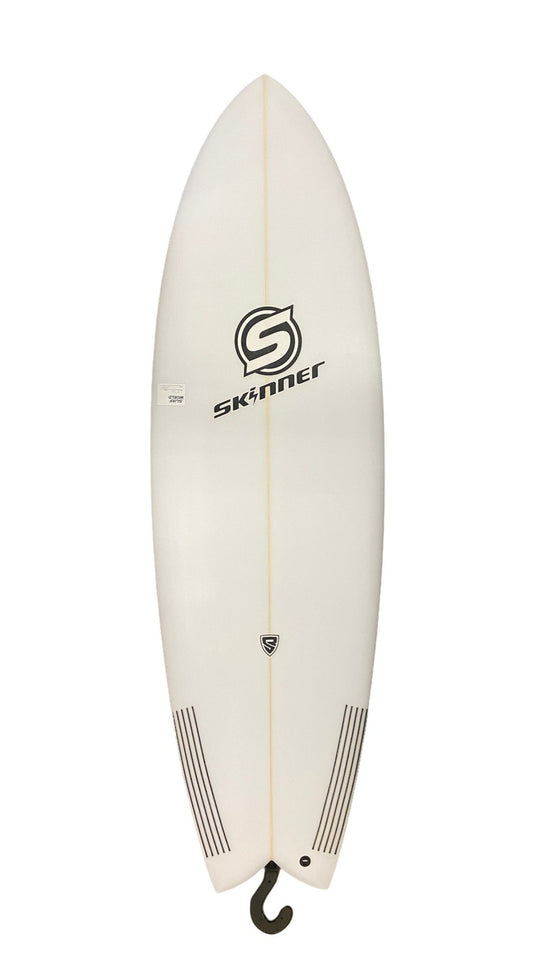 Skinner 5'10 x 21.2" x 34.4 Liters Poly No Wing Fish Surfboard