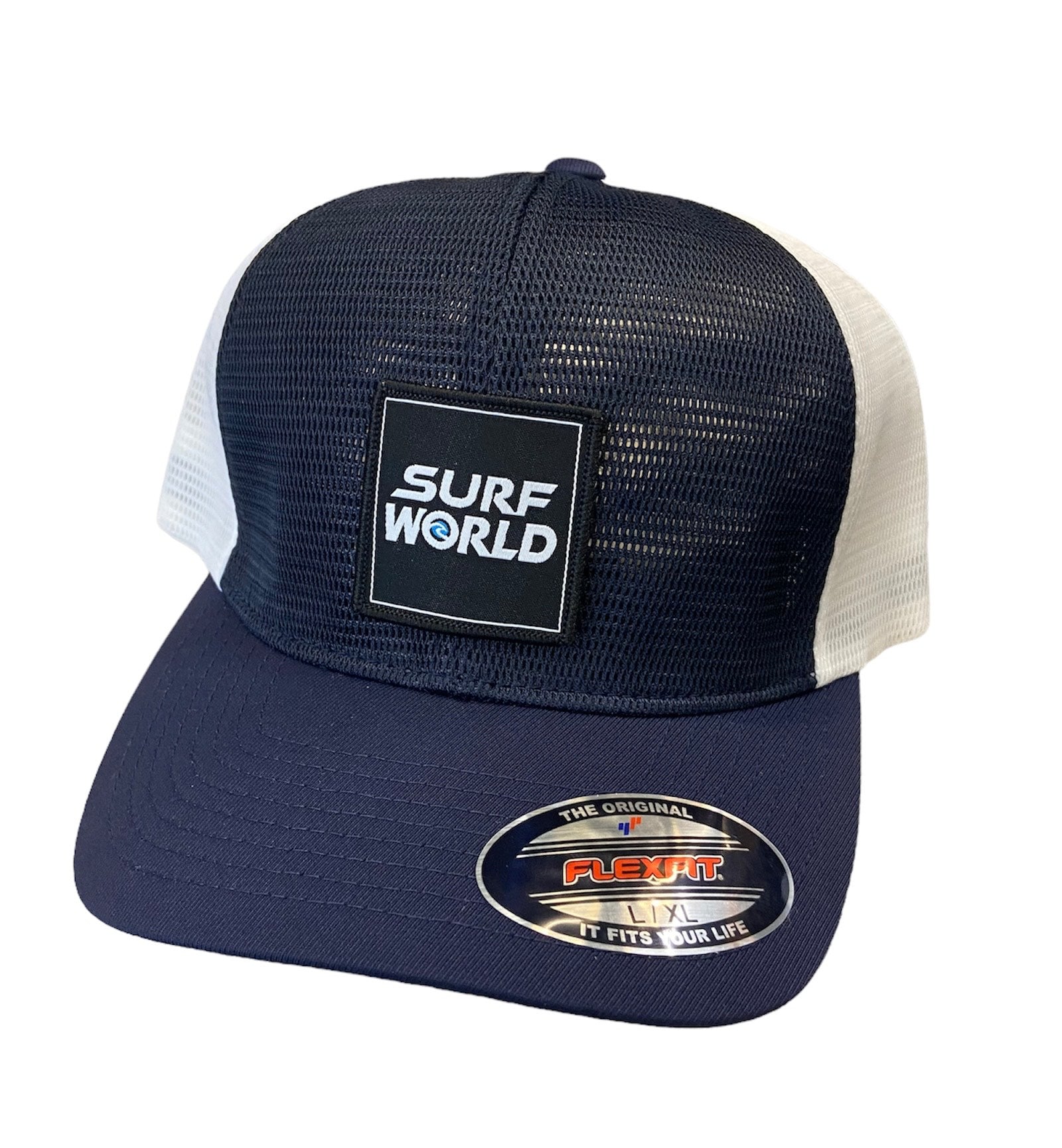 Surf World All Mesh Trucker Hat Hats Navy White Box L/XL