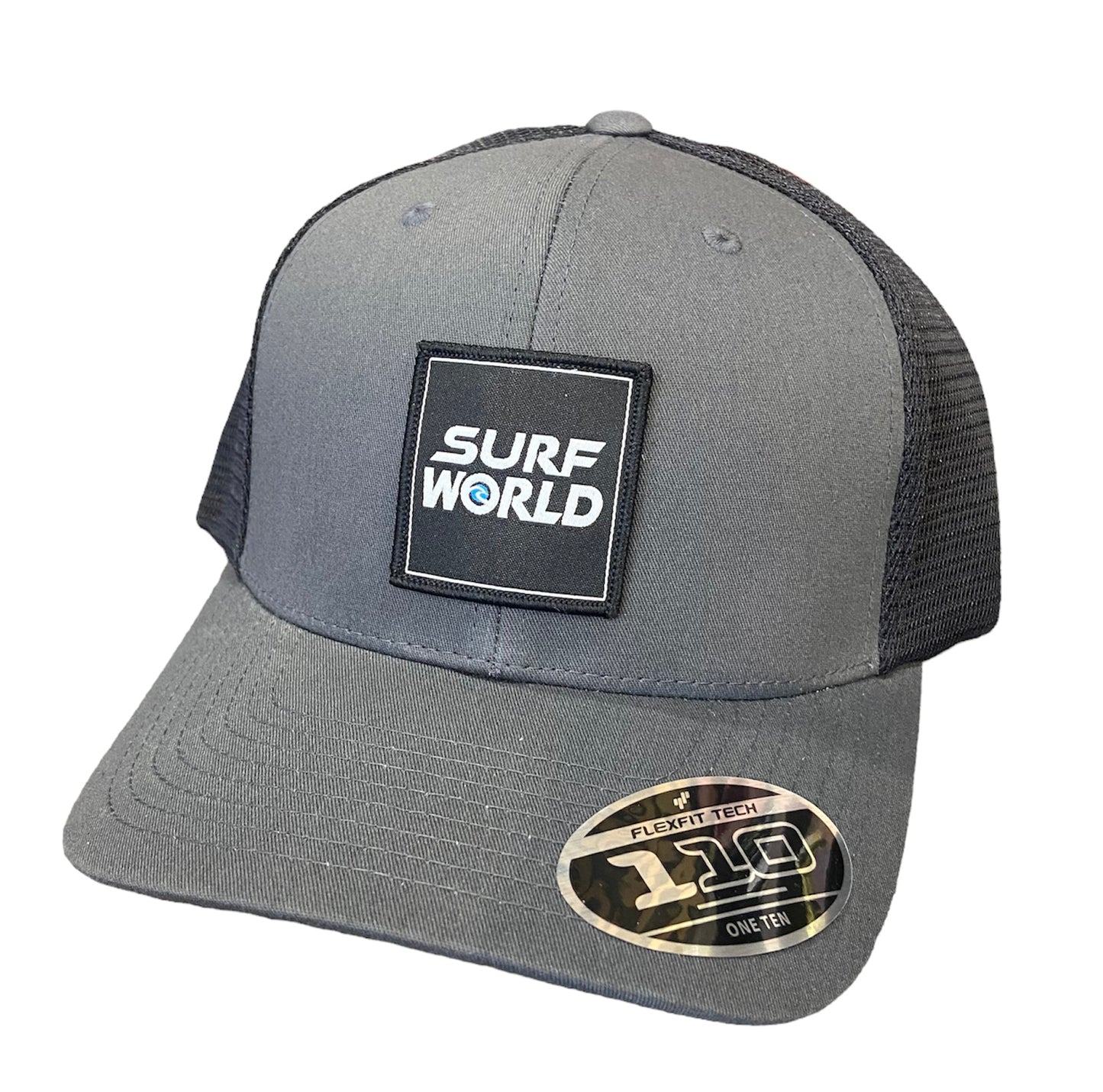 Surf World Boxy Logo 2023 Trucker Hat - Black Mens Hat Dark Grey Black 110 Snap
