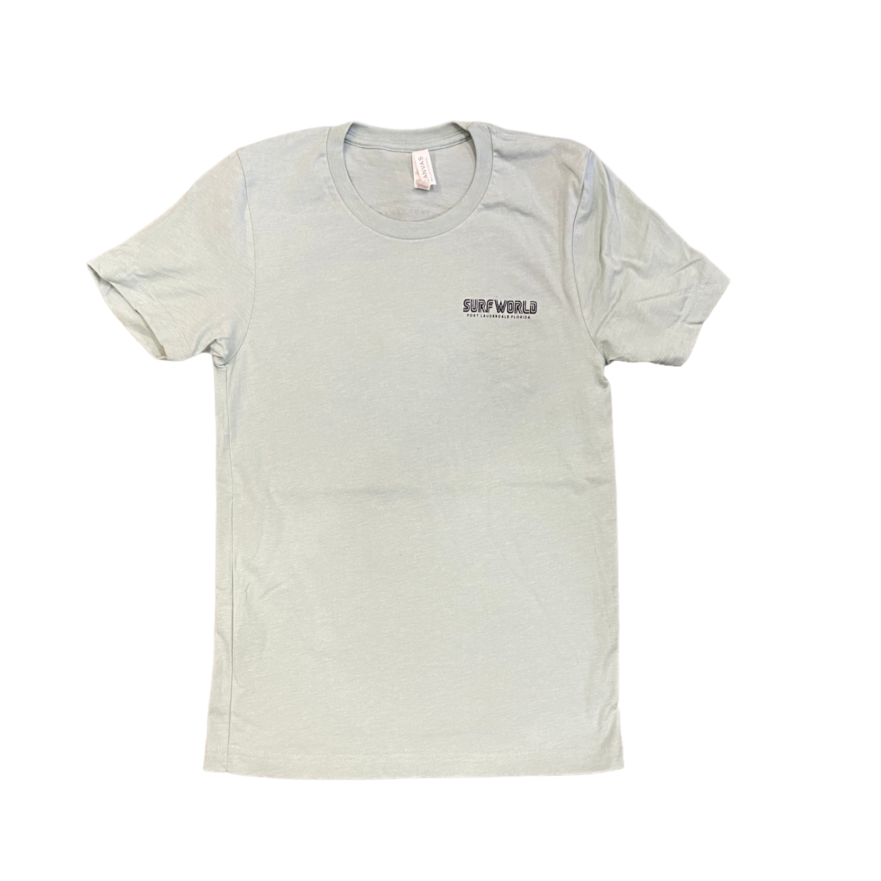 Surf World Support Your Local Surf Shop Tee Florida - Heather Sage Mens T Shirt