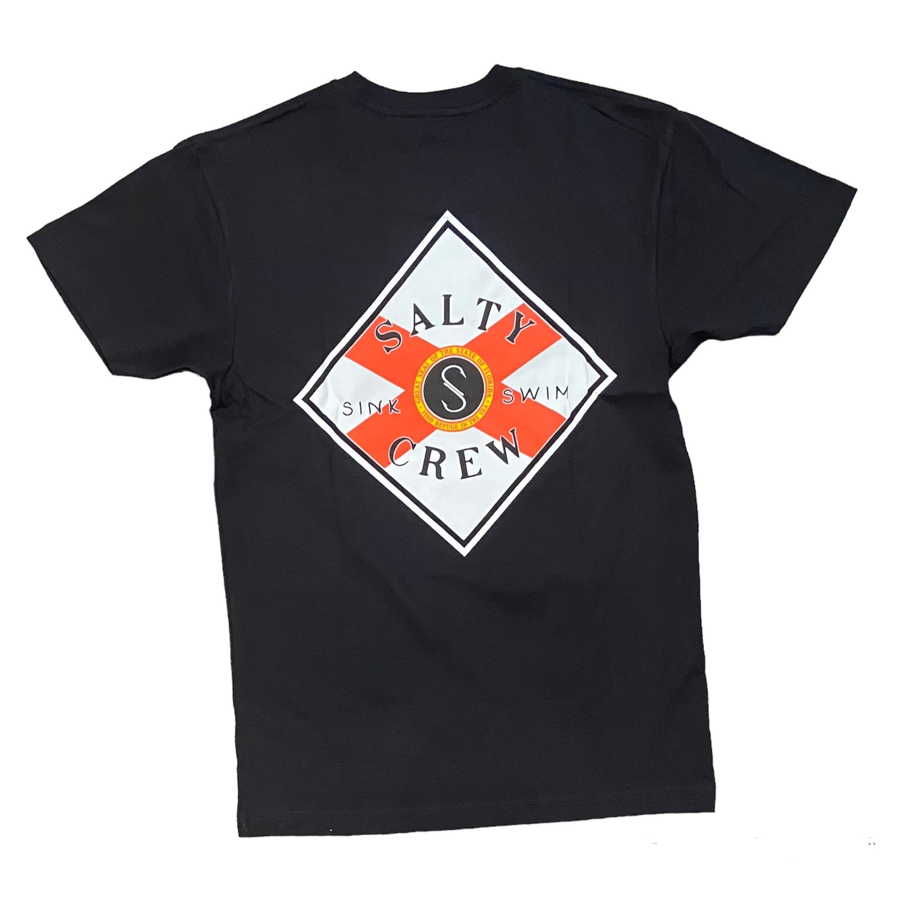 Salty Crew Tippet Florida Premium SS Tee - Black Mens T Shirt