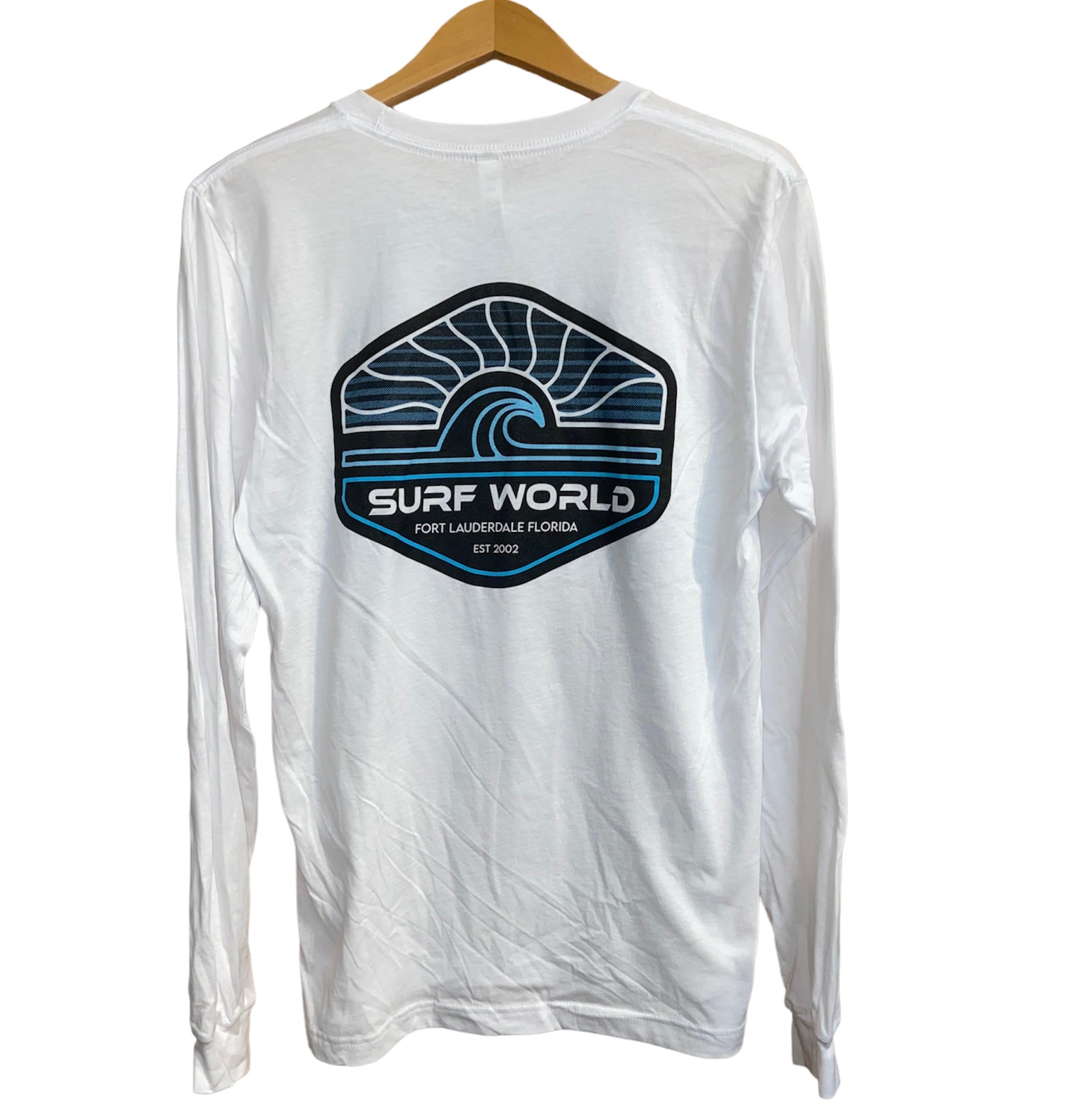 Surf World Wave Rays Long Sleeve Tee - White Mens Longsleeve Tee