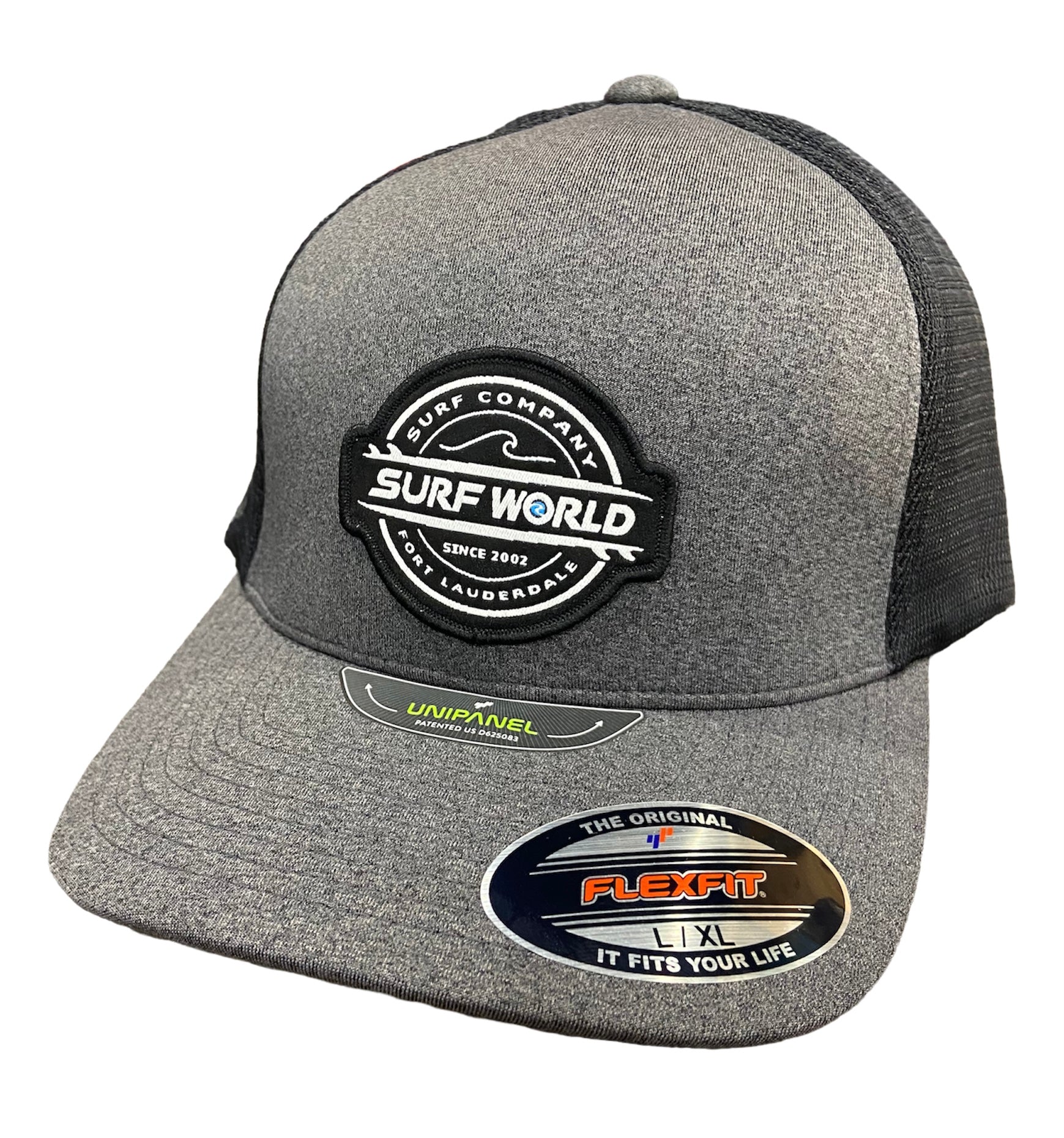 Surf World Double Boards Trucker Hat Mens Hat Dark Heather Uni Panel