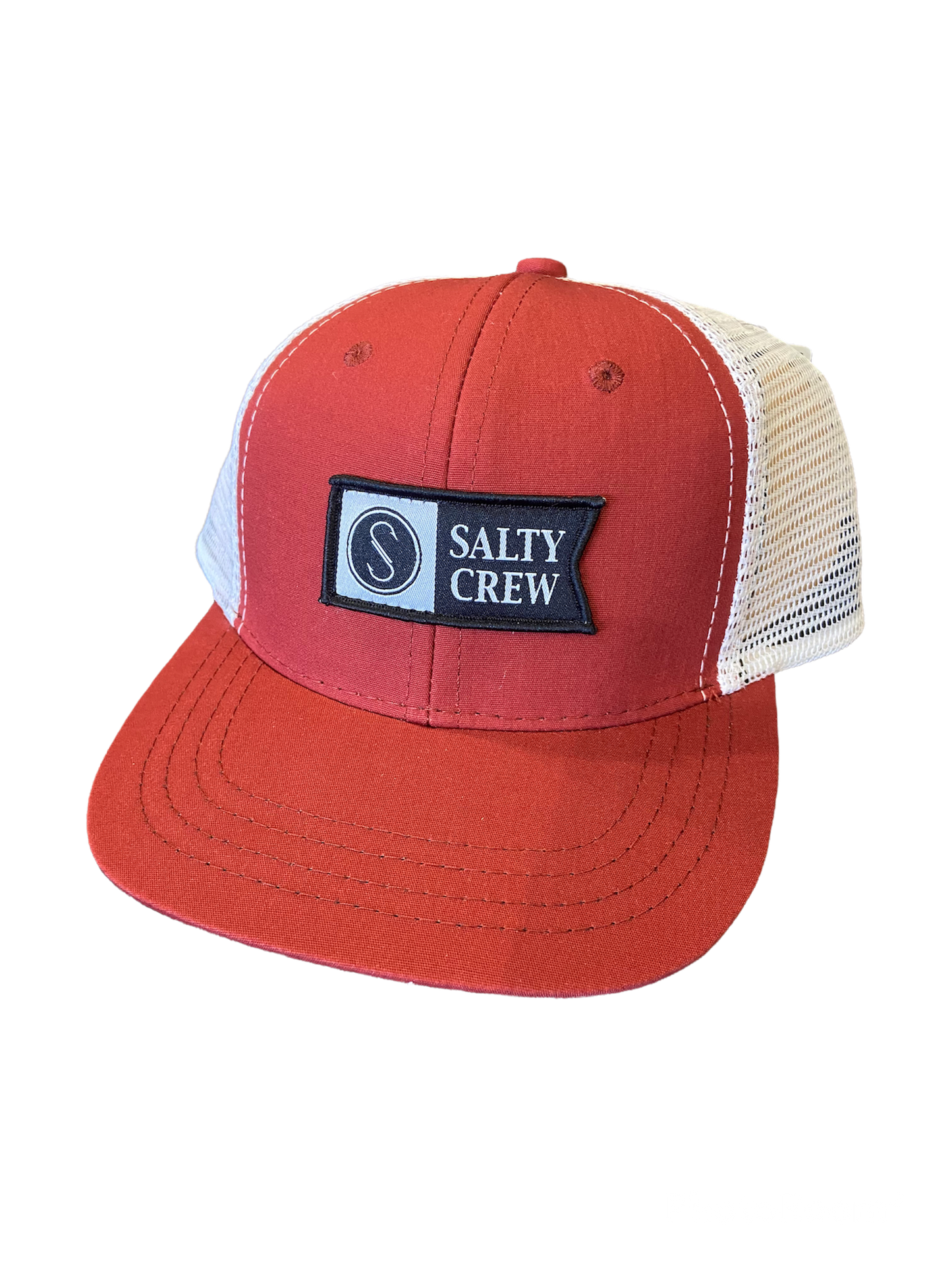 Salty Crew Pinnacle Boys Trucker Hat Hats Rust White